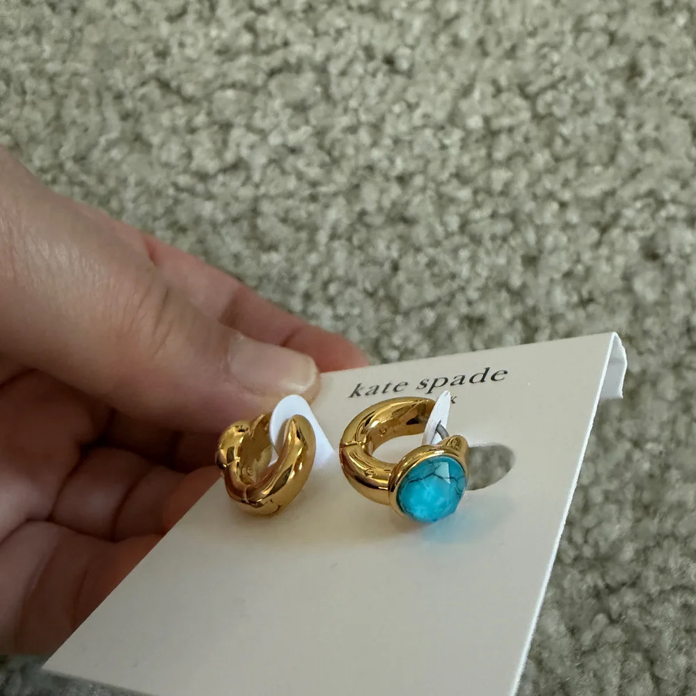 Kate Spade Turqouis Huggie Earrings